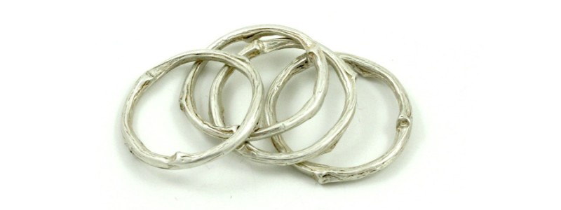 Silver Twig Ring