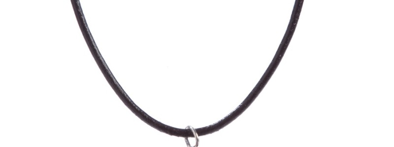 Black Pearl Leather Necklace