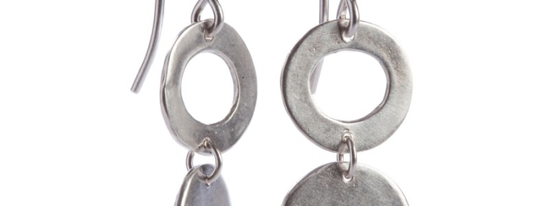 Open Close Disk Earrings