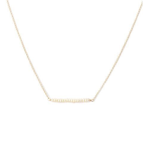 Bar Necklace Pearl