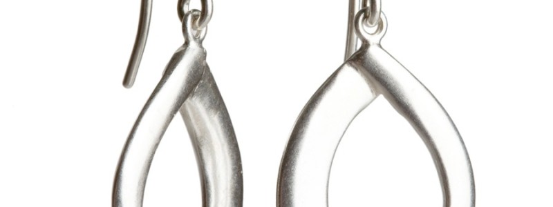 Sterling Pear Shaped Earring