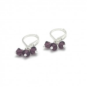 Plum-crystal-cluster-earrings