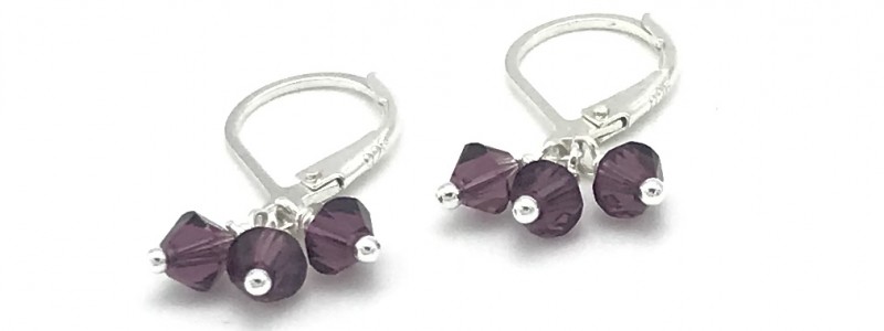 Plum-crystal-cluster-earrings