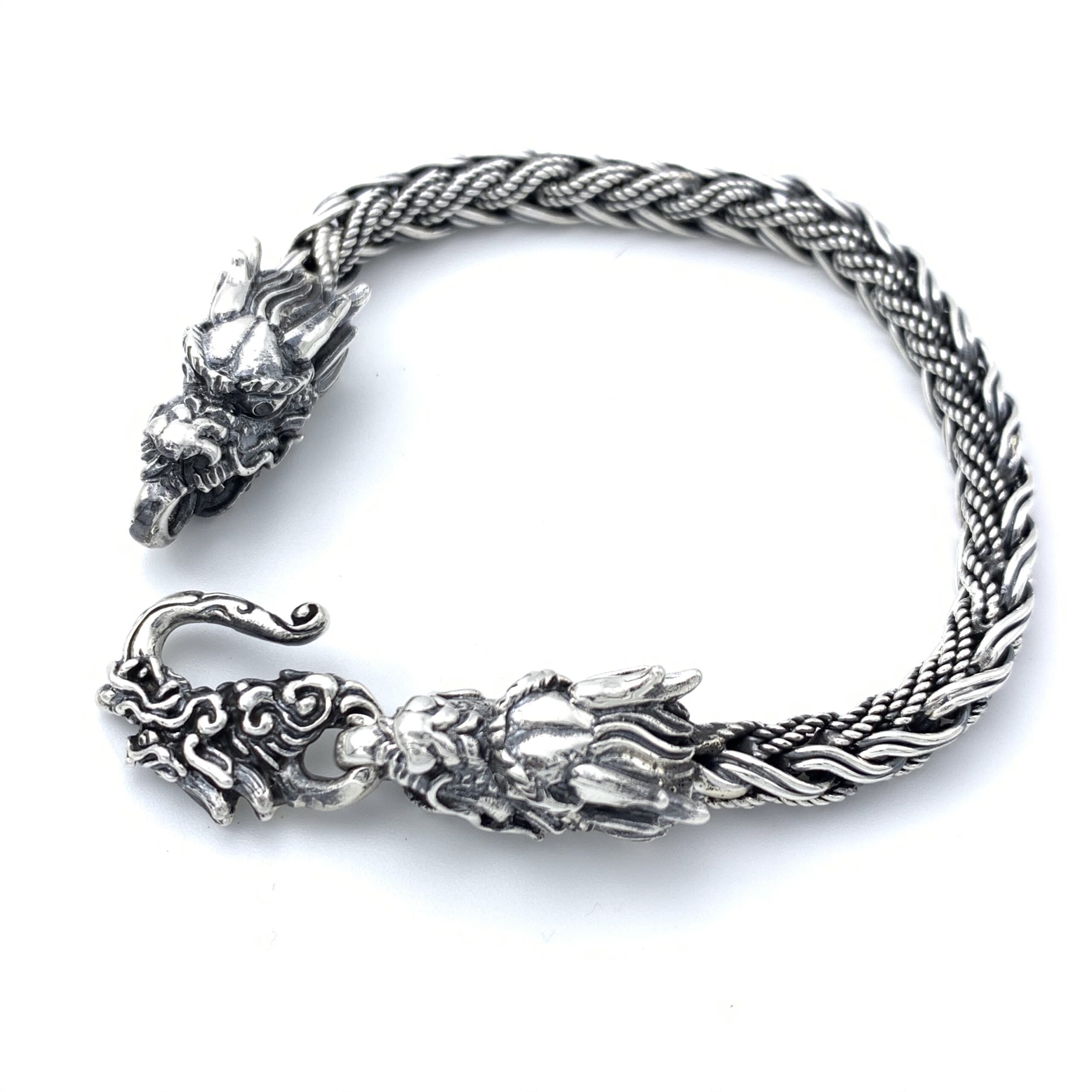 Men Domineering Dragon 925 Sterling Silver Stud Bracelet $85.19 For Sale  [categories]