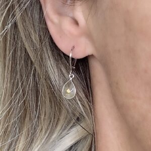 Honey Quartz Teardrop earrings
