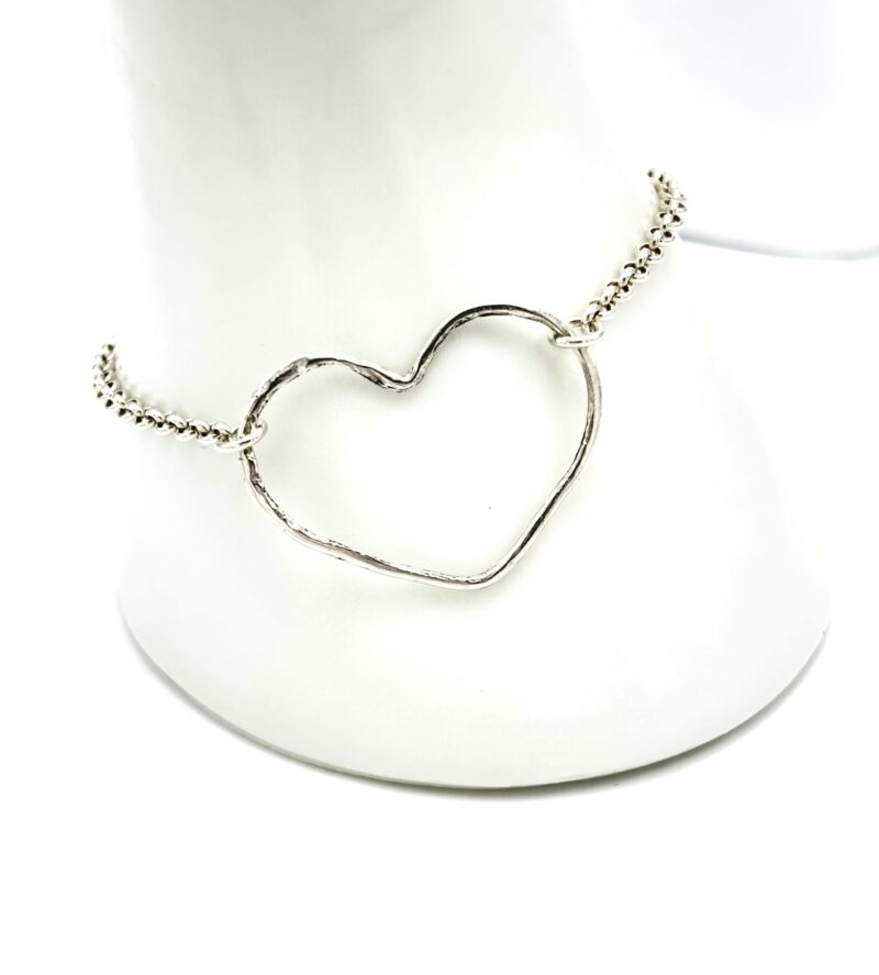 Minimalist Rustic Heart Bracelet